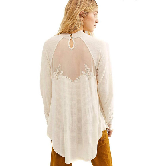 Free People Saheli Blouse Ivory  NWT | Size XS - Picture 2 of 8
